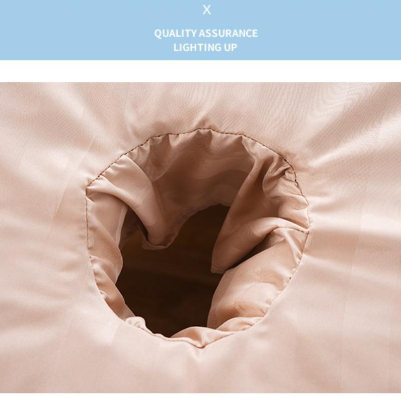 Silky Cotton Washable Wrinkle Resistant White Beauty Bed Sheet Beauty Salon Specific Single Piece Massage Bed Towel with Holes Easy To Dry Bedding