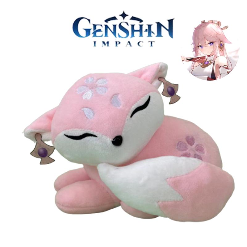 

Impact Genshin Яэ Мико Плюшевая игрушка лиса Мягкая кукла Подушка для бросания Рождественский подарок