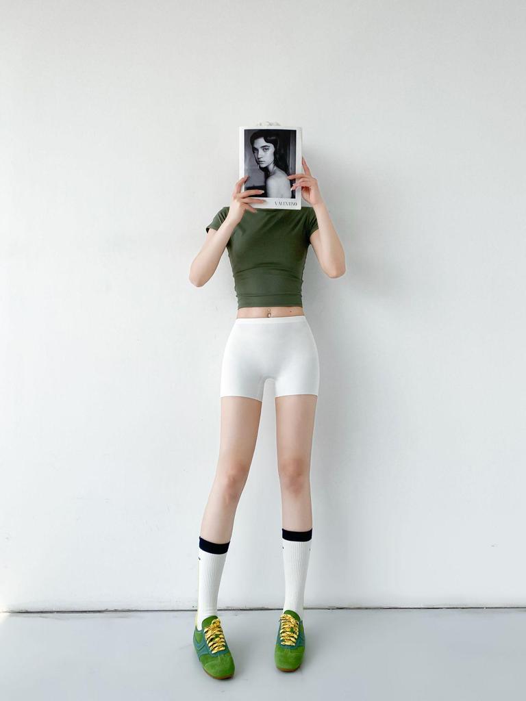 High-Waisted Women's Shaping Shorts - Anti-Exposure, No Panties Design