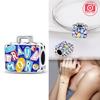Brand New Copper Metal Colors Blue Travel Suitcase Bead Components Compatible With Copper Metal Colors Authentic Original Bracelets Do It Yourself