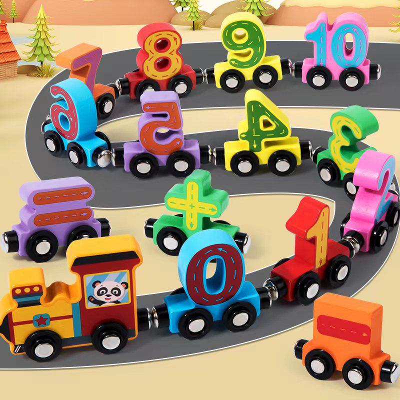 Children's Magnetic Train Set: Wooden Educational Puzzle Compatible with Brio Tracks