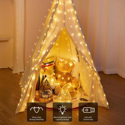 Led Curtain Light with Timer Remote Adjustable Brightness Curtain Lights Warm White Led Curtain Lights with Remote