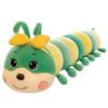 Cute Cartoon Bow Caterpillar Plush Doll Toy With Sequins For Kids Bed Decor