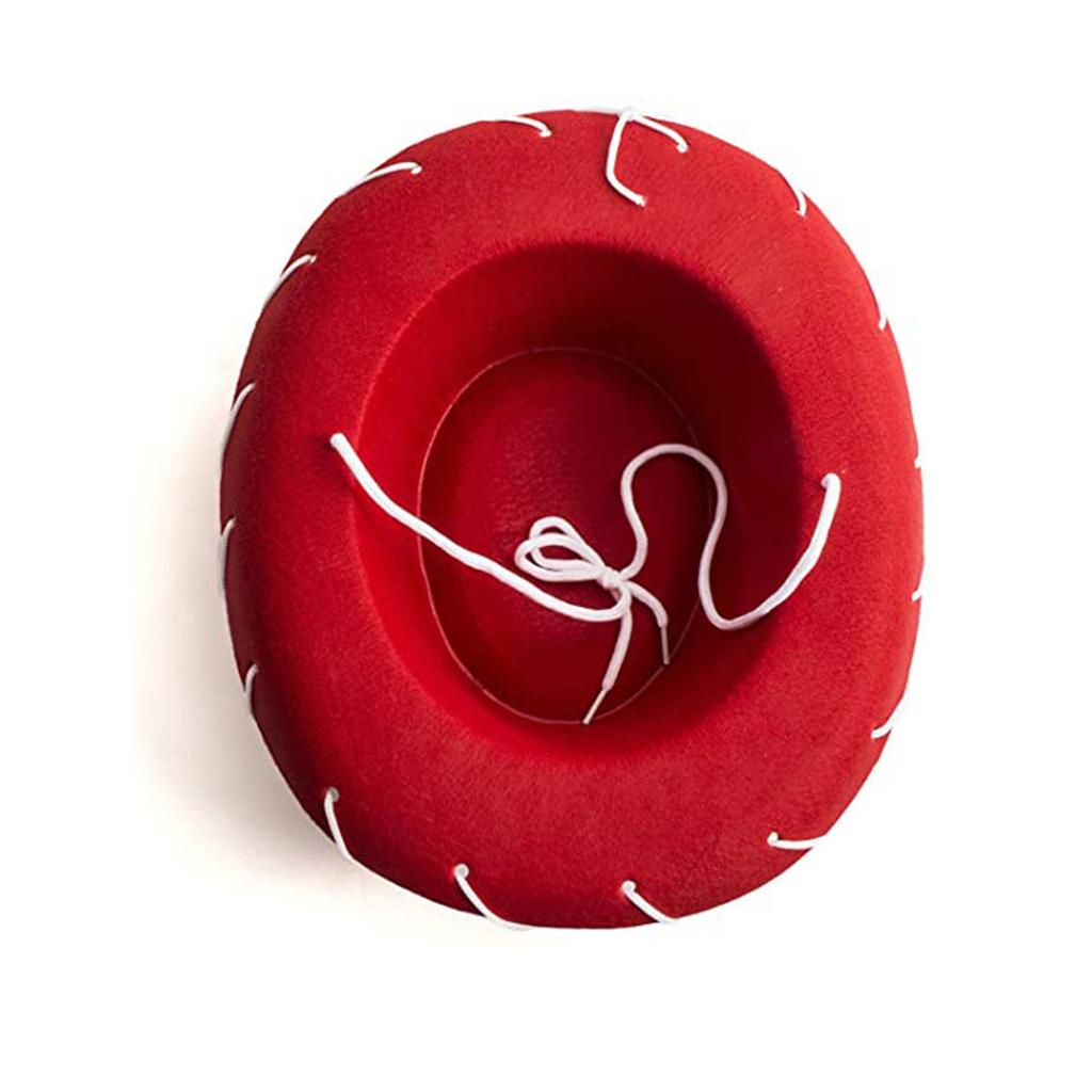 Children'S Rope Wearing Hat Western Large Hat Party Hat Non Woven Fabric With Rope Wide Hat