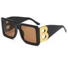 European & American Retro B Sunglasses: Large Frame Square Men's Trendy Personality Sunglasses