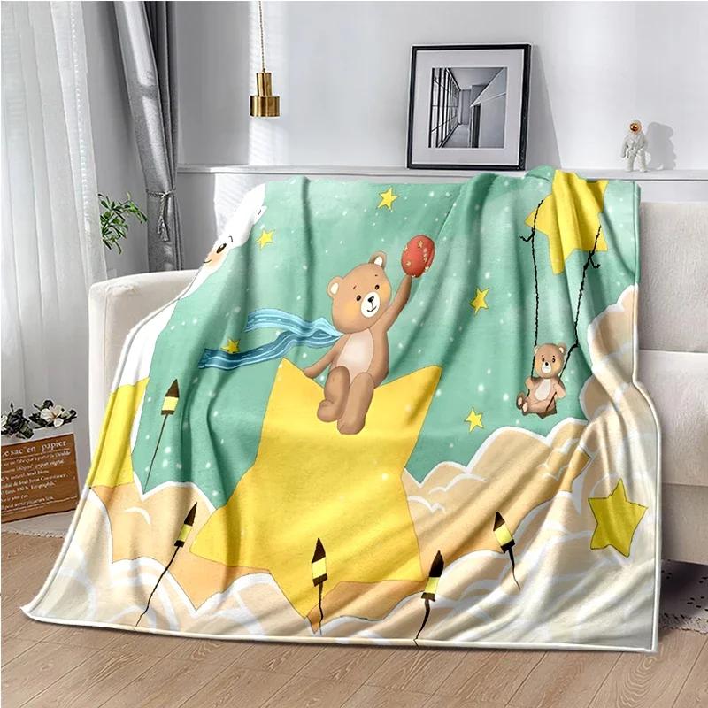 Cartoon Rilakkuma Anime Throws Blanket Sofa Home Hiking Picnic Bed Kid Super Soft Cute Kawai Flannel Blanket Power Birthday Gift
