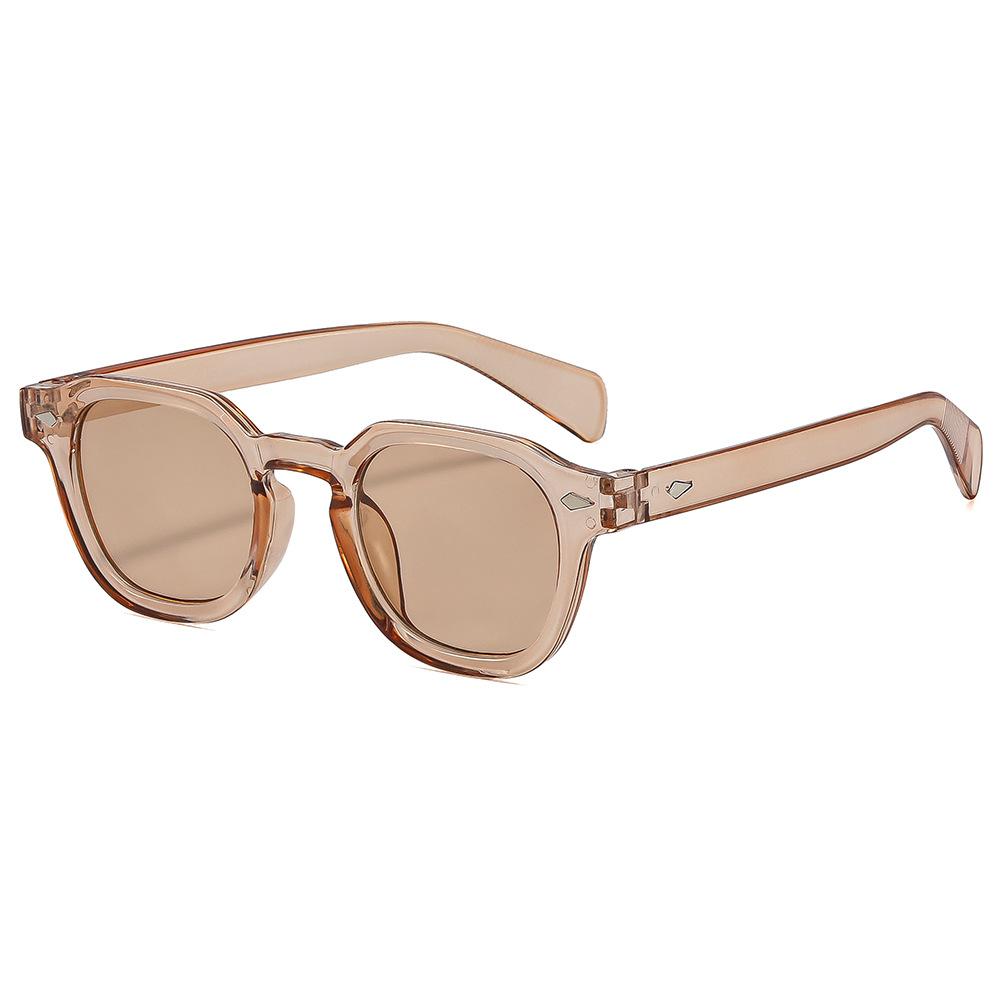 New sunglasses uv anti-ultraviolet women's and men's retro flat glasses round frame European and American sunglasses