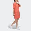 Adidas Neo Printed Loose Short Sleeve Dress Women dresses Orange GP5809