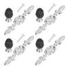 4 Pcs Crystal Handle with Plate European Style Modern Simple Pulls Handles for Drawer Dreser Cabinets