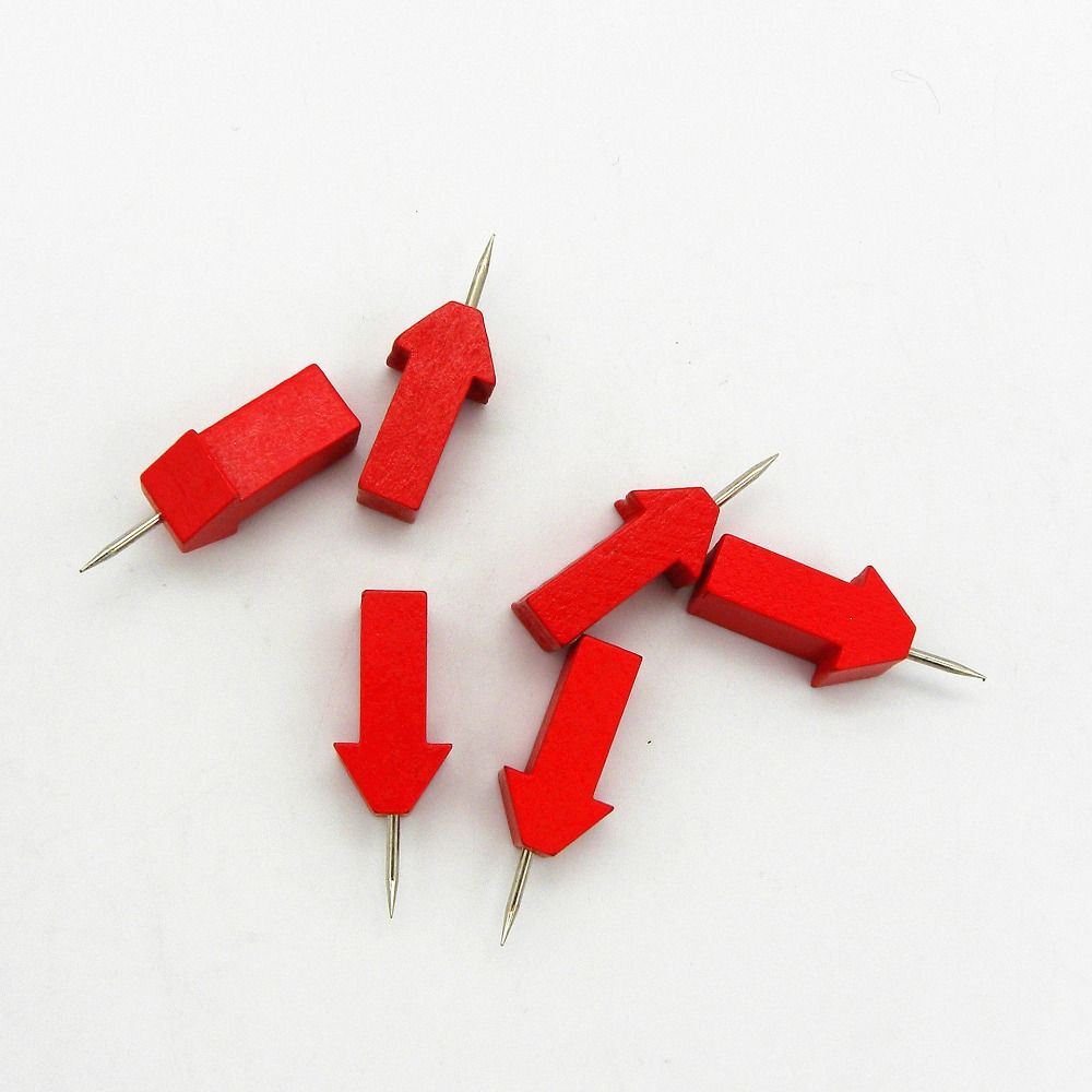 40Pcs/ 25Pcs Thumbtack Red Star/Red Arrow Shape Photo Fixing Nail Push Pins  Bulletin Board