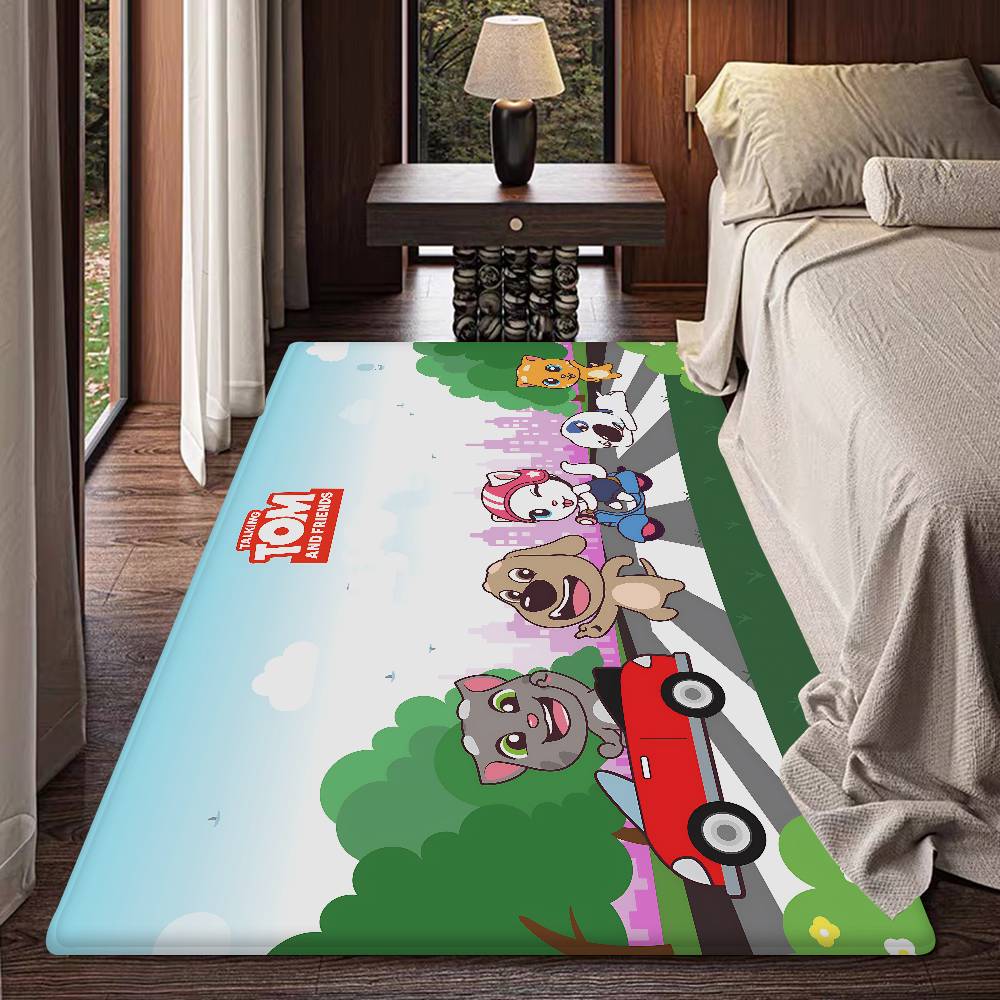 T-Talking T-Tom And F-Friends Room Mats Cheaper Anti-slip Modern Living Room Balcony Printed Household Carpets