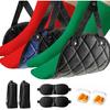 Foot Hammock for Plane Travel, Airplane Foot Rest, Flight Foot Sling with Extended Adjustment Strap, Portable Desk Foot Hammock, Wider Leg Hammock