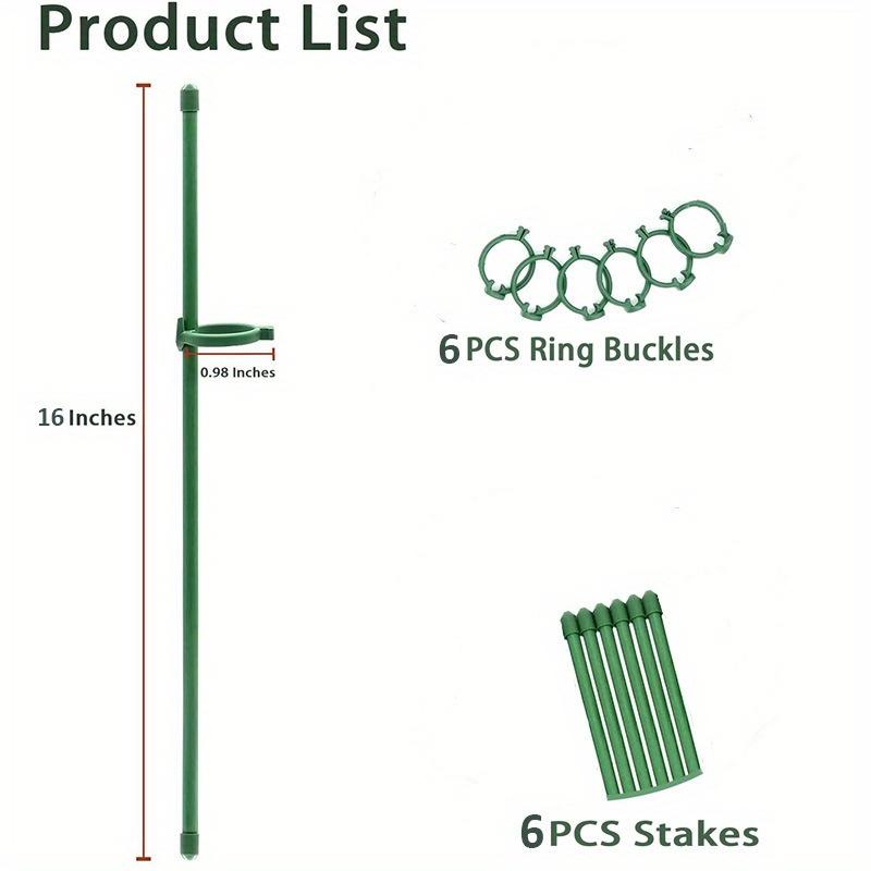 Garden Plant Support Stakes for Roses Orchid Climbing Vines Anti Tipping Pole Single Stem Flower Stakes Plant Cage Support Frame