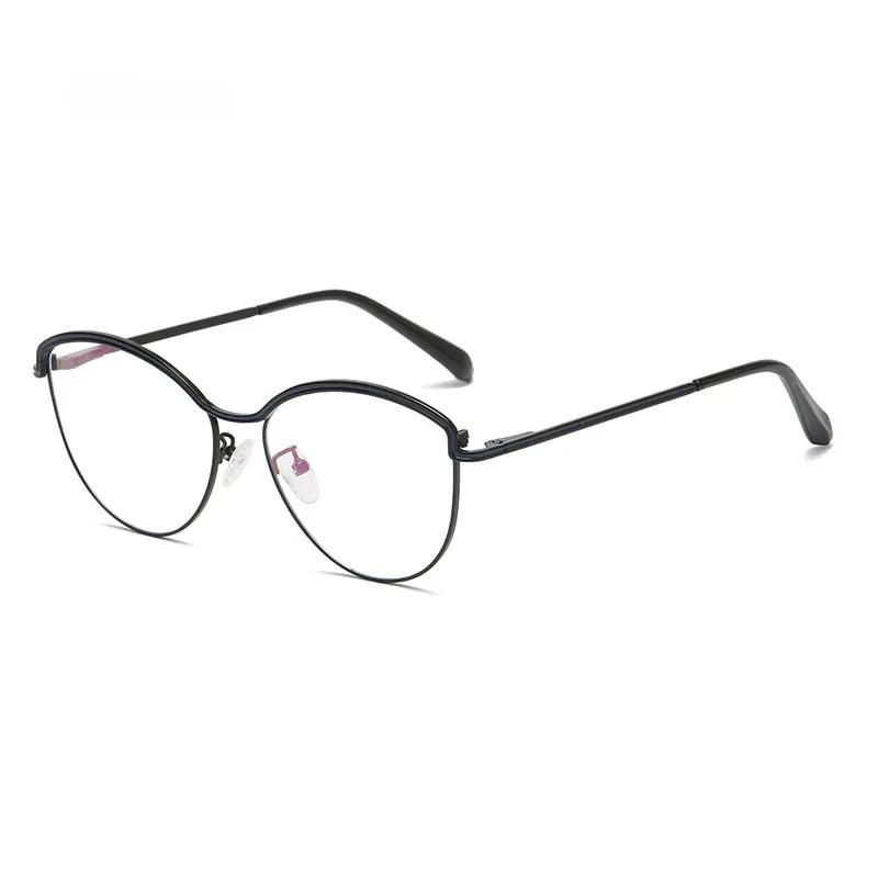 Women Anti Blue Light Glasses Anti Radiation Flat Mirror Fashion Ultra Light Eye Frame Can Be Equipped with Myopia Lense