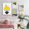 Modern Style Coloful Geometry Image Wall Art Prints Triangle Rectangle Canvas Paintings Home Decor Poster Workingroom No Frame