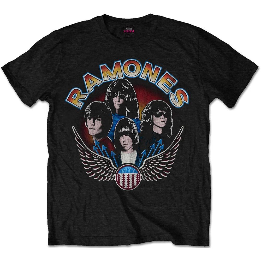 Ramones Unisex TShirt Vintage Wings Photo S