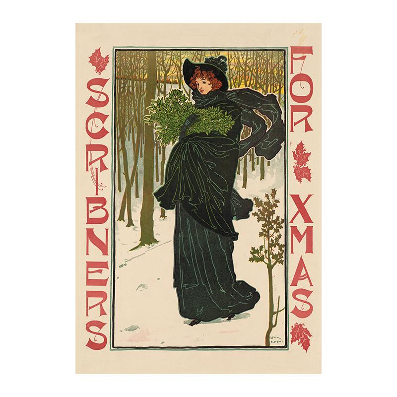 Christmas Number Poster Vintage Canvas Painting Retro Xmas Prints Wall Art Pictures for Living Room Home Decor Unframed