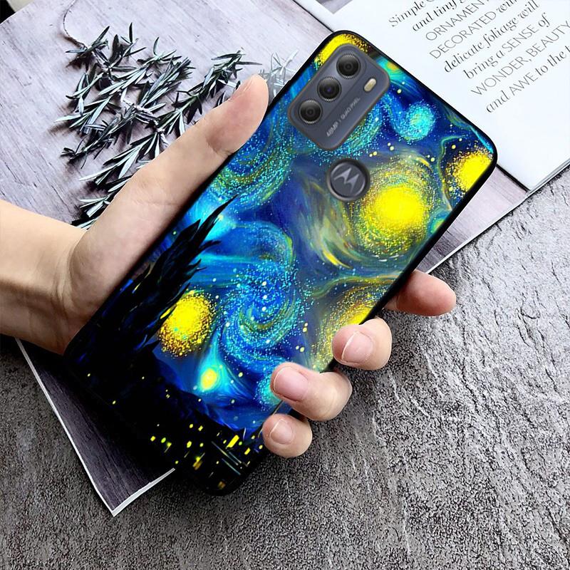 Van Gogh Starry Night Phone Case For Motorola Edge 50 40 Pro 50 40 30 Ultra Neo Fusion Moto G84 G54 G24 G53 G72 G60