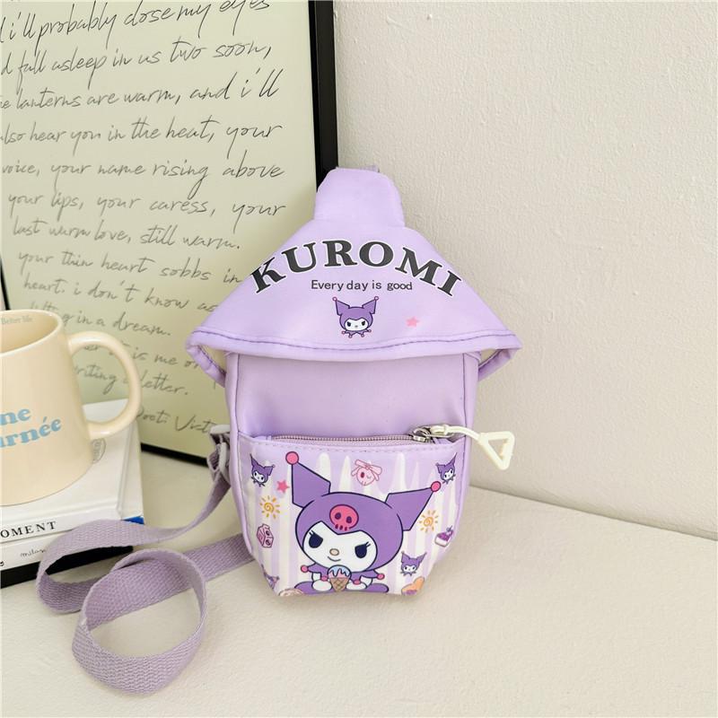 My Melody Kids Outdoor Crossbody Bag Cute Cartoon Nylon Preschool Chest Pack For Toddlers Kuromi