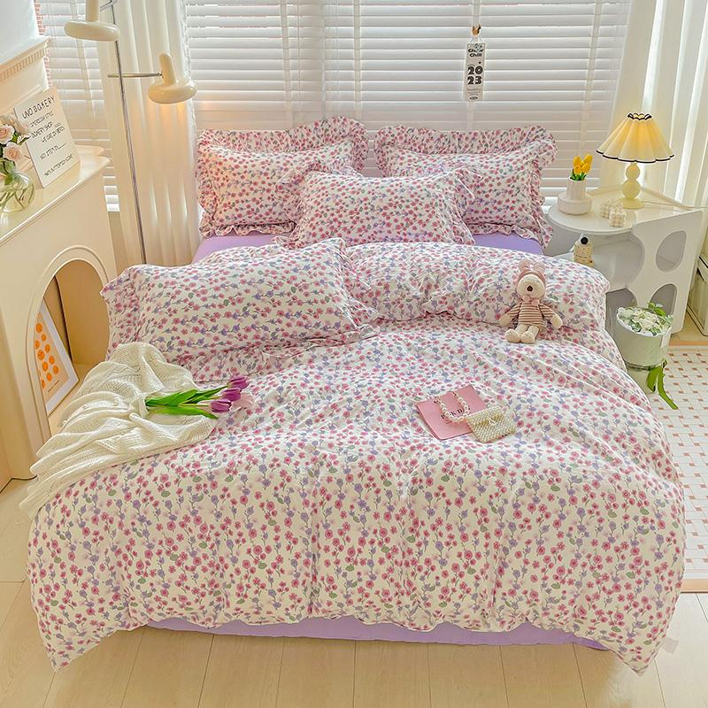 

Пододеяльник с изображением тюльпана, королева, для девочек-подростков, комплект постельного белья из 3 предметов с ботаническим цветочным рисунком, мягкий двусторонний пододеяльник с наволочкой Single 150x200cm