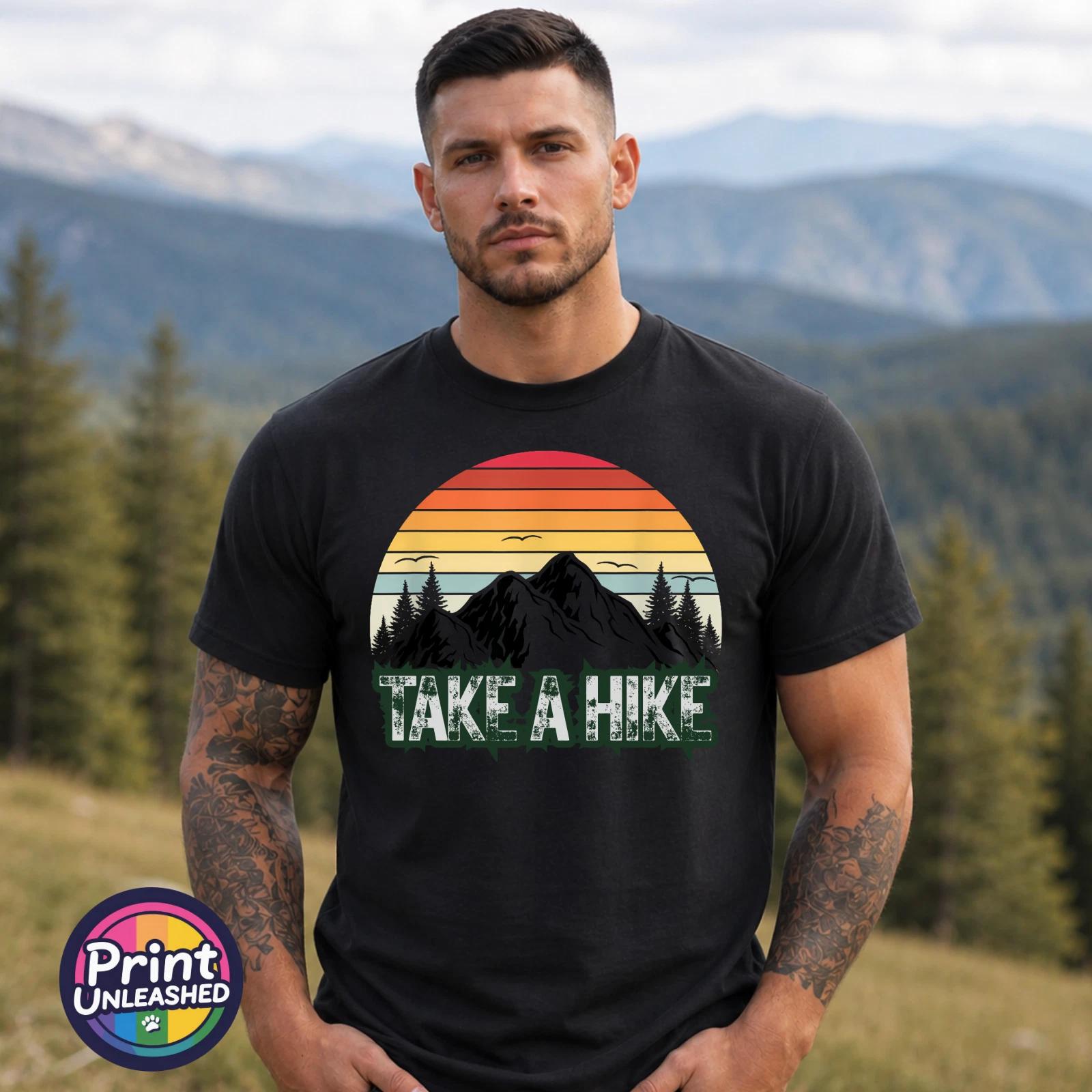 Take A Hike T Shirt Funny Hiking Mountain Adventure Outdoor Walking Camping Tee 3XL