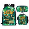 Hip Hop Popular Funny 67 Six Seven 3D Print 3pcs/Set Pupil School Bags Laptop Daypack Backpack Crossbody Lunch Bag Pencil Case