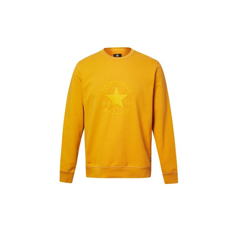 Men s Converse Logo Printing Round Neck Pullover Yellow 10020819-740 XXL