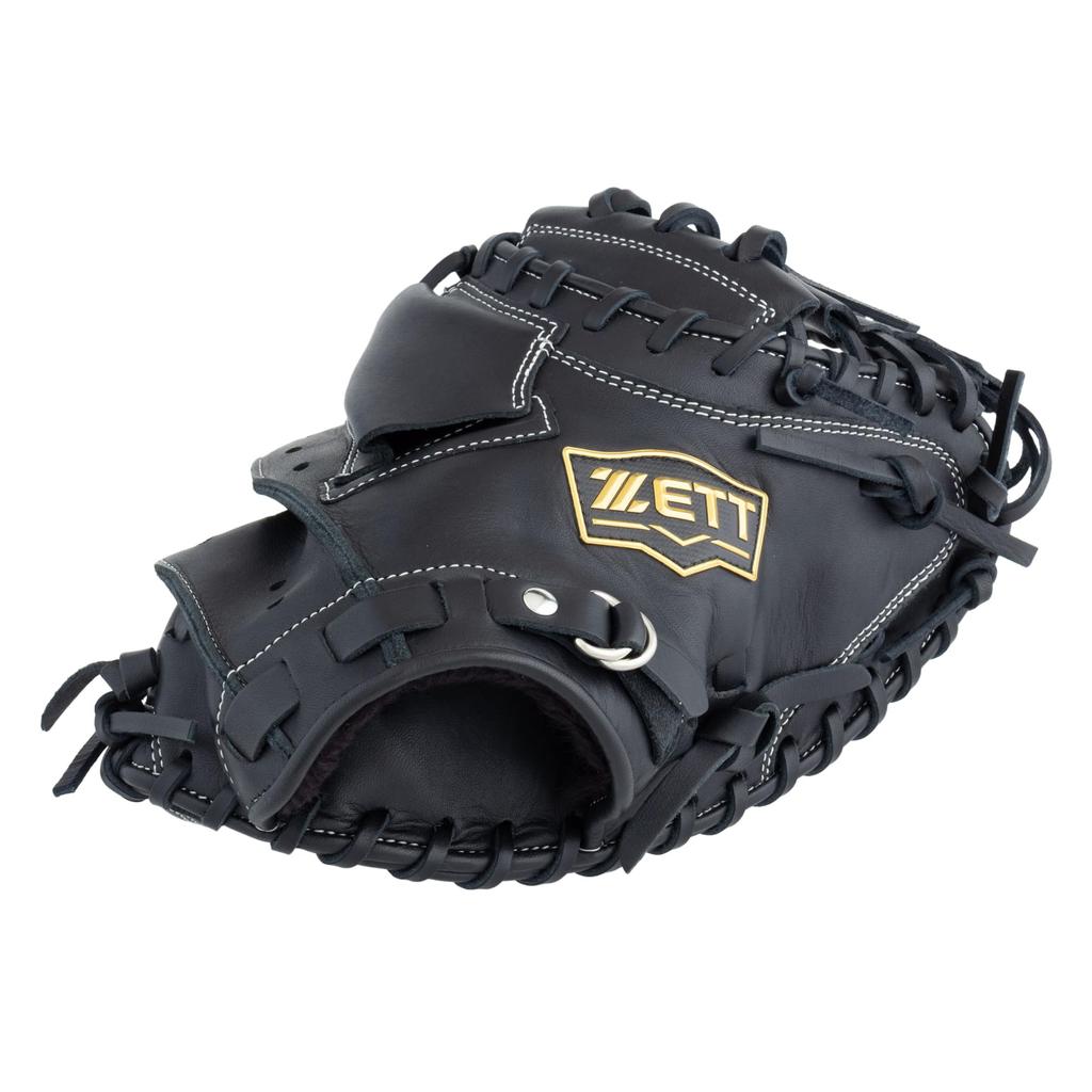 ZETT Soft Steer Baseball BRC352612 Catcher's Mitt, Right-Handed Throw, Black,