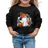 Kid's Halloween Print Hoodie Relaxed Fit Long Sleeve Pullover for Boys and Girls