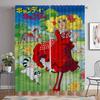Space 2 Panel Covers Contemporary Living Room Space Curtains Home Interior Draperies Child for Halloween Ornament Candy Candy Window Drapery ideal