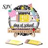 Educational Writing Board for Children First Day of School Chalkboard Sign, Reusable Wooden Milestone Board, Preschool Sign Back to