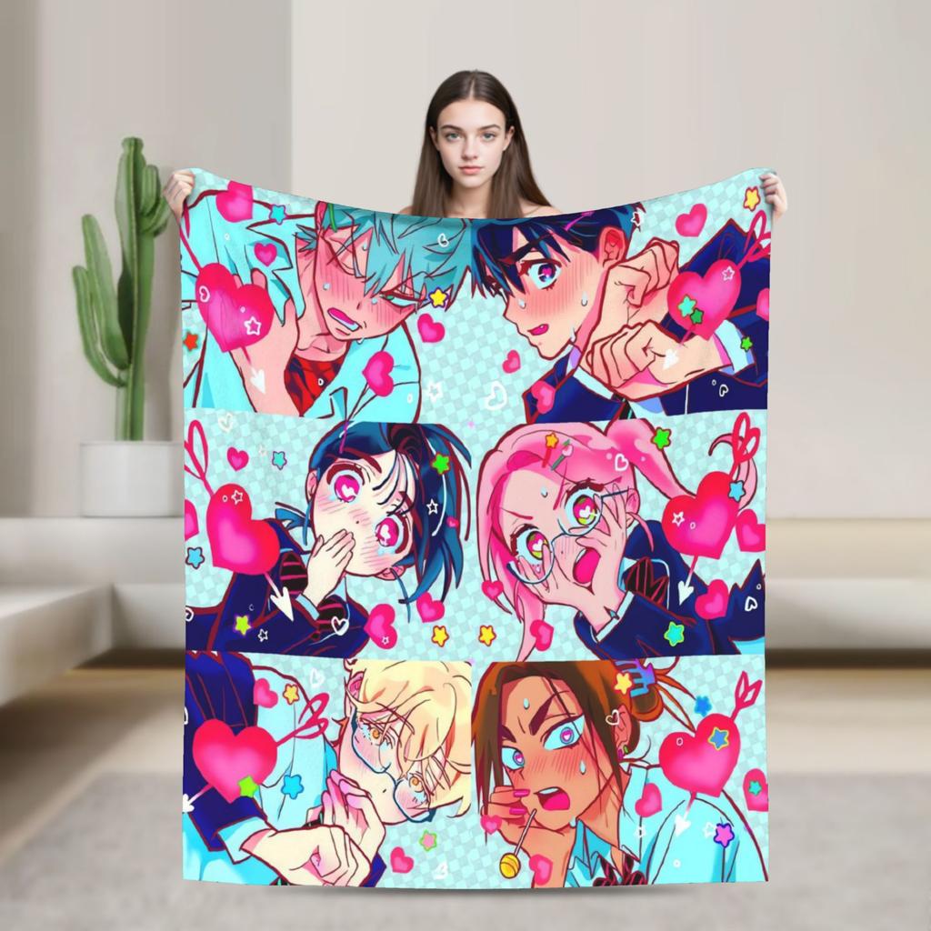 Super Soft Blanket Picnic Kawaii Chibi LUKA Hot Anime ALIEN STAGE Throw Blanket  Flannel Bedspread For Bedroom Sofa Bed Cover