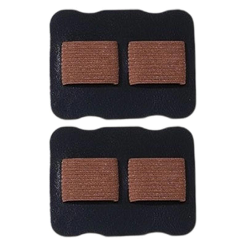 2Pcs Double Slots Leather Pen Organiser Adhesive Pen Organiser with Double Elastic Bands for Hardcover Notebook Planner