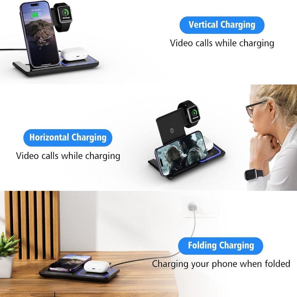 Portable Wireless Charger Foldable Charging Dock High Quality Fast Charging Station