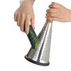 Cheese Grater with Handle - 8 Inch Stainless Steel Cone Grater for Parmesan Cheese, Vegetables, Ginger, and Chocolate