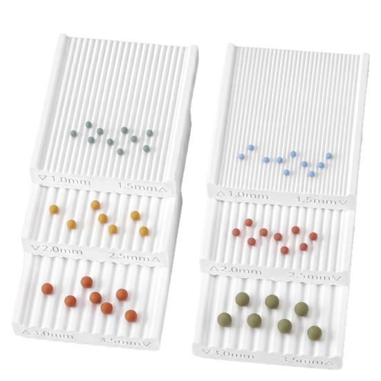 Reusable Clay Crafting Mold 6Pcs Polymer Bead Maker Tools, 1/1.5/2/2.5/3/3.5MM Roller, Tools Mini Sphere Shaper Tool for DIY Jewelry Making Crafts