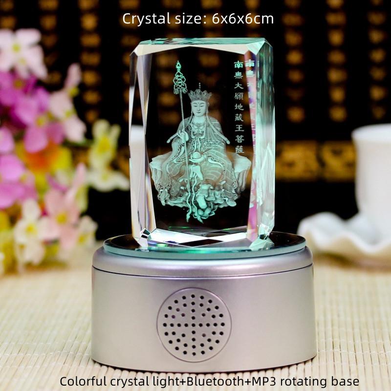 Ornament der Kristall-Buddha-Statue des Königs von Tibet Bodhisattva Heimdekorationszubehör Kristallhandwerk Kristalllampe