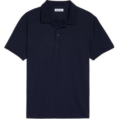 Casual Solid Comfortable Simple Short Sleeve Polo Shirt Men Tops Navy-Blue 81HP281-411