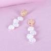 Qifu Baroque Pearl Pleated Earrings: Luxurious Stud and Dangle Design
