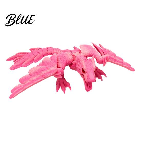 Durable Desk Accessory Flying Dragon Toy with Movable Joints 3D Printed Realistic Posable Fantasy Creature Model PLA Ornament for Office And