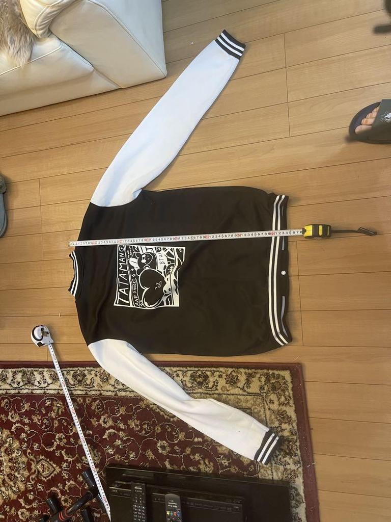 [USED] TATA:MANG Basketball Jacket, Black and White, Unisex, Size XL