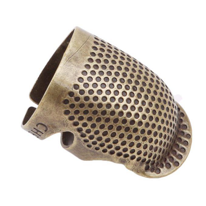 Adjustable Retro Thimble Ring Finger Hand Non-slip Embroidery Needle Press Finger Protector Finger Sleeve Universal Thimble