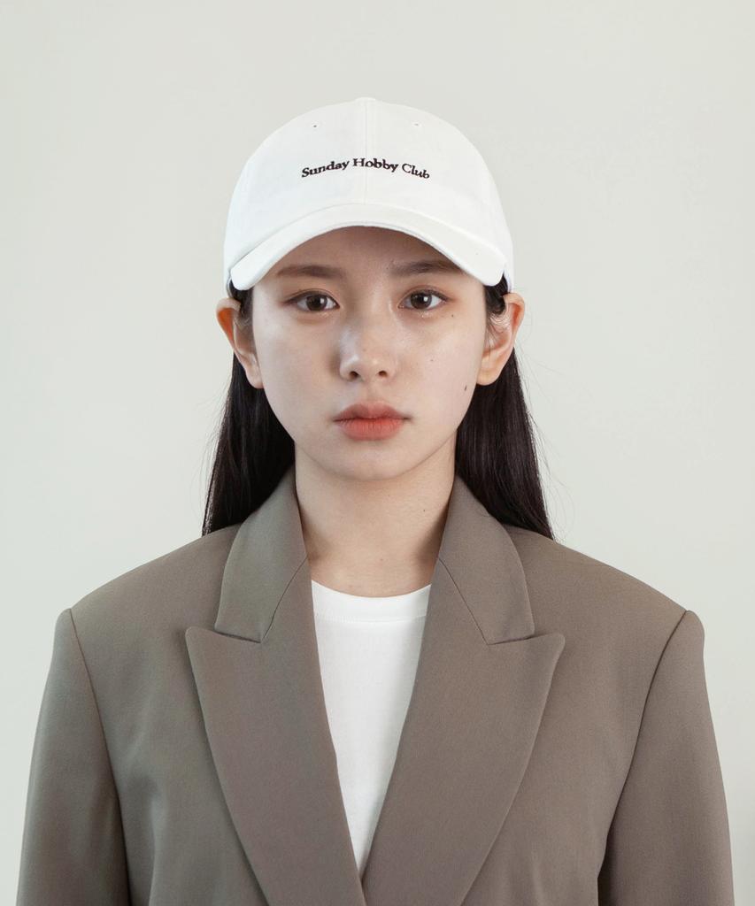 SUNDAY HOBBY CLUB 22Ss Signature Logo Curved Cap - Off White
