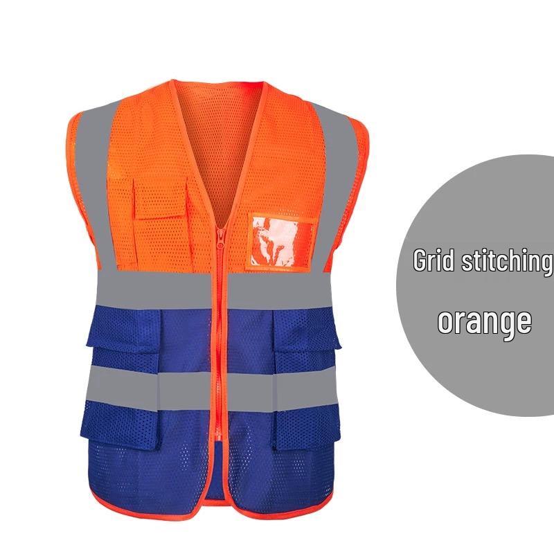 Reflective Multi-Pocket Safety Vest for Construction, Cycling, and Sanitation Workers