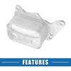 Automatic Engine Oil Cooler No.11427552687 Transmission Heat Exchanger Oil Cooler for Mini Cooper S Aluminum Silver Tone