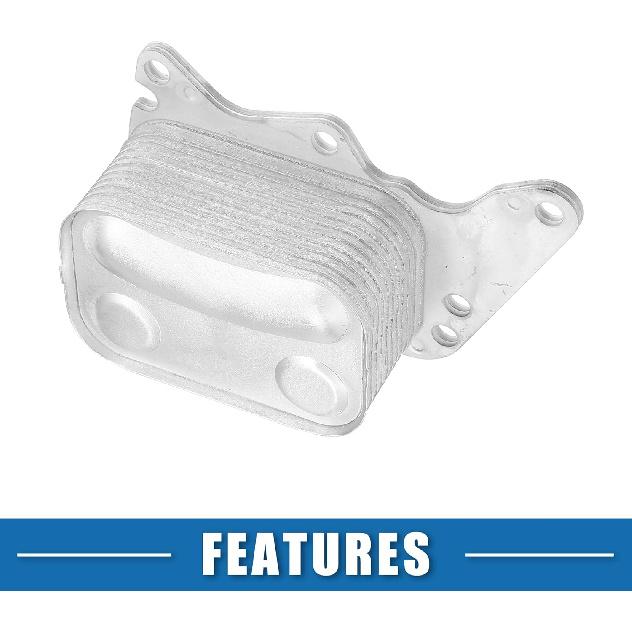 Automatic Engine Oil Cooler No.11427552687 Transmission Heat Exchanger Oil Cooler for Mini Cooper S Aluminum Silver Tone