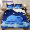 Elephant Pattern Bedding Quilt Set Quilt Cover Pillowcase Home Decoration Birthday Gift (1 * Duvet Cover + 2 * Pillowcase, Without Core)