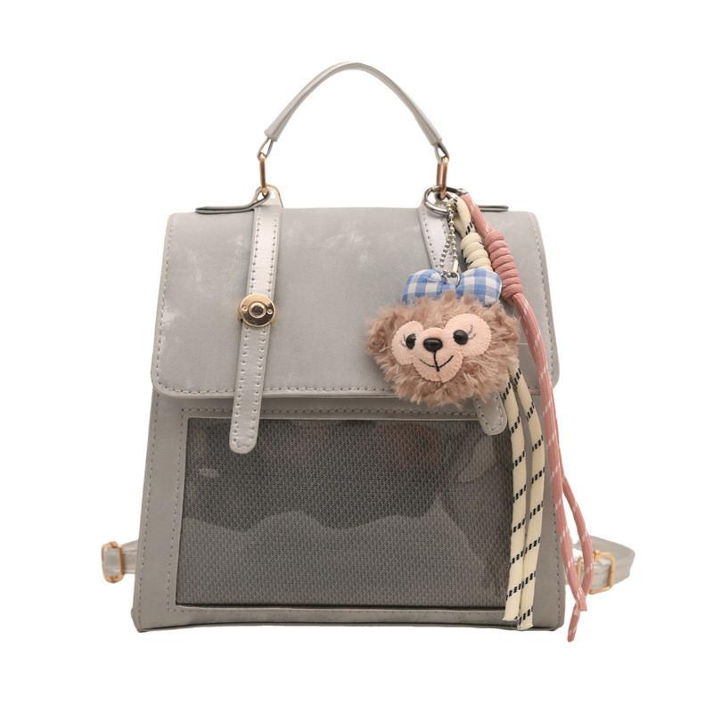 Pu Double Shoulder Bag For Women With Large Capacity And Clear Handheld Design For Daily Use