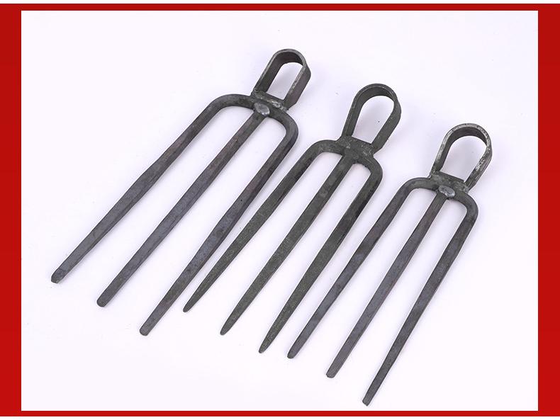 Rust-Proof Manganese Steel Garden Fork & Hoe: 2, 3, and 4 Tines for Digging, Soil Loosening, and Land Reclamation