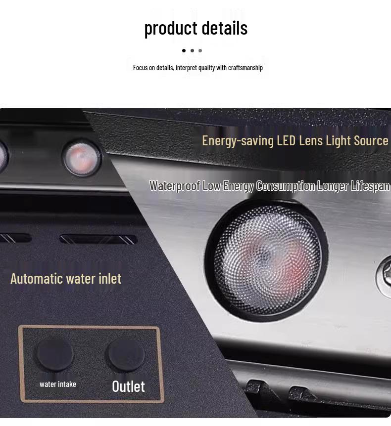 Nordic Style 3D Atomizing Electronic Fireplace with Built-in Humidifier